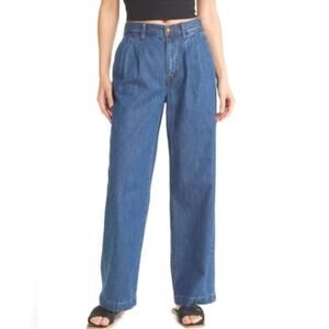 Madewell Baggy Straight Pleated Women's Jeans Sz 24